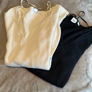 Gap Ribbed v neck sweaters (2)